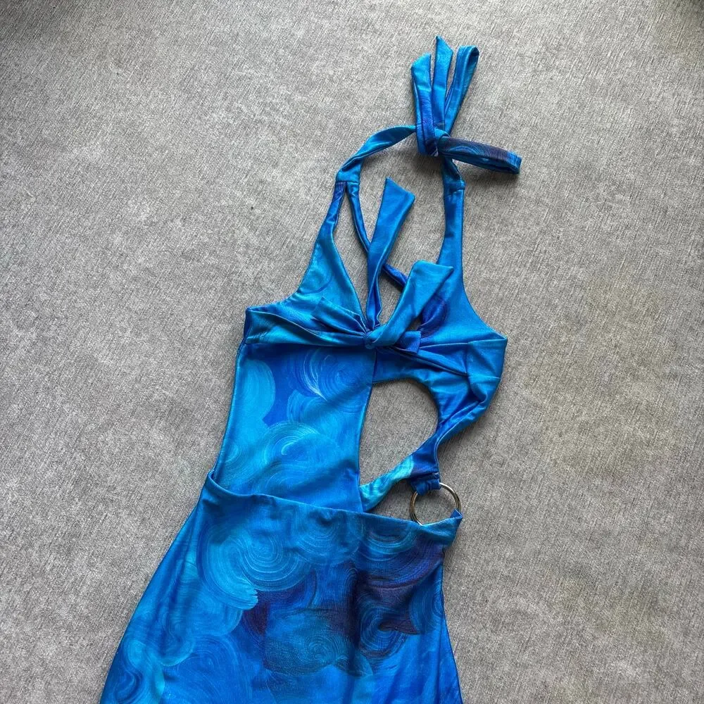 Farai London Blue Maxi Dress - Picture 6 of 7